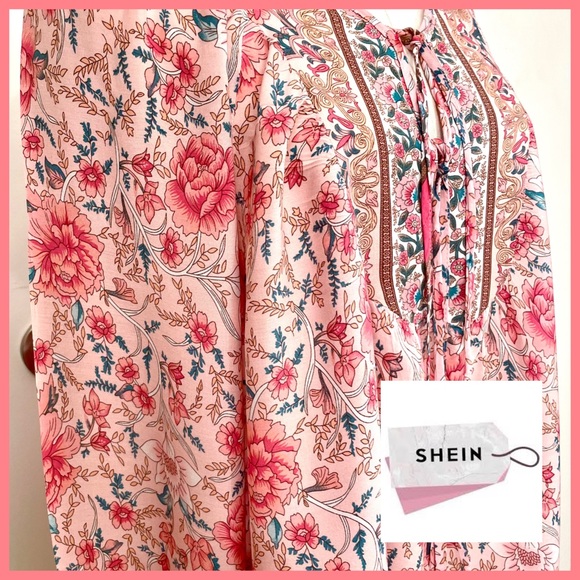 SHEIN Boho Blouse L - Picture 1 of 11